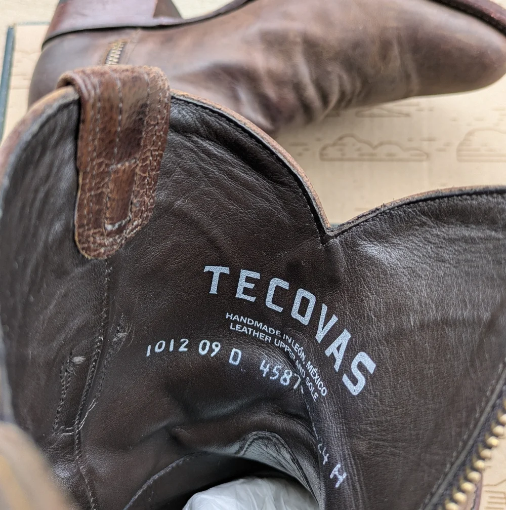 Tecovas The Dean Brown Cafe Goat Zip Up Goats - Picture 8 of 9